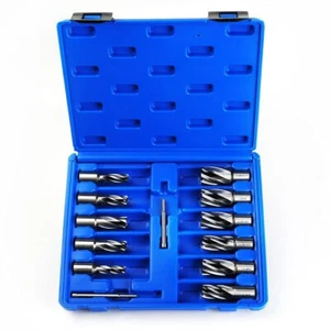 Annular Cutter Set 13pcs 3/4"Weldon Shank 1"Cutting Depth & Diameter Drill Bits - Picture 1 of 3