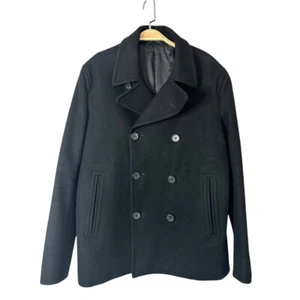 Theory mens jacket. Size L 56. Black wool/cashmere mix Pea Jacket. Near new. - Picture 1 of 9