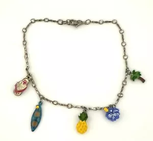 vintage Junior Miss Hawaiian / tiki charm bracelet - Picture 1 of 2
