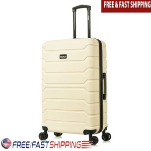 28 in Hardside Lightweight Spinner Luggage W/ 4 Wheels Trolley Travel Bag Sand - Picture 1 of 3