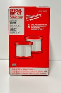 Milwaukee Wet/Dry Vacuum Hepa Replacement Filter (2-Pack) 49-90-1900BF