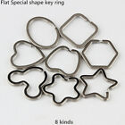 wholesale Key rings flat special shape chain rings nickel 10 pcs to 500 pcs