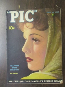 PIC MAGAZINE APRIL 19, 1938 ANN SHERIDAN SOPHIA TUCKER LILLIAN GISH VINTAGE - Picture 1 of 2