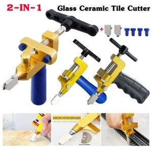 Professional 2 in1 Easy Glide Glass Tile Cutter Tile Ceramic Manual Cutting Tool - Picture 1 of 10