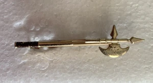 Vintage Hickok Battle Ax Tie Clip Set Gold Toned - Picture 1 of 5