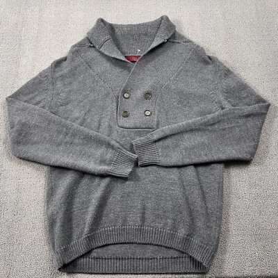 Zara Sweater Adult Large Gray Long Sleeve Knit Wool Sweatshirt Casual Men's - Image 1 of 4
