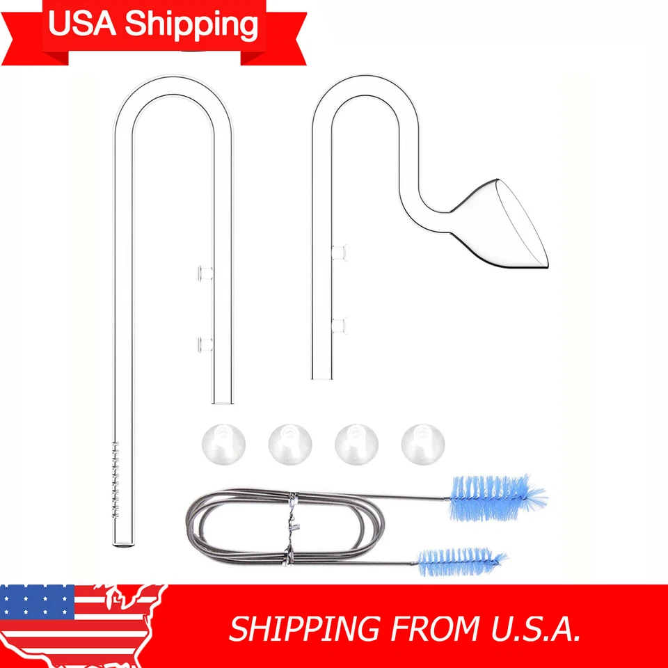 USA Seller Plant Aquarium Glass Lily Pipe Inflow and Outflow for Aquatic Filters - Image 1 of 4