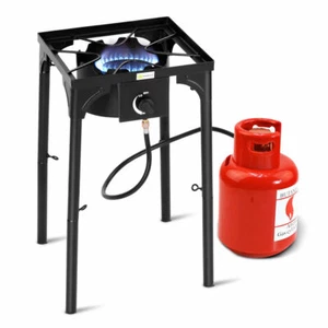 Portable Propane 100,000-BTU Single Burner Outdoor Camp Stove w Adjustable Legs - Picture 1 of 12