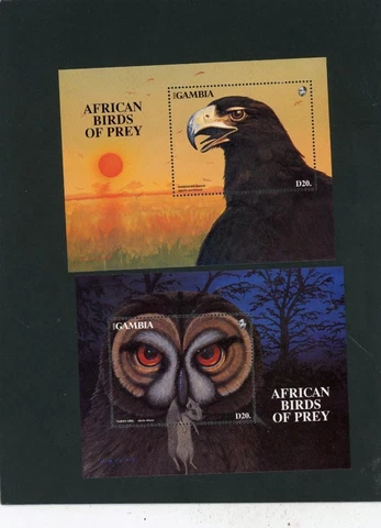 Gambia 1993 Birds Scott# 1376-7 Mint LH Cover