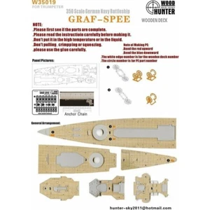 Cubierta de madera Hunter W35019 1/350 gmn acorazado GRAF-SPEE PARA TROMPETISTA 05316 - Imagen 1 de 3