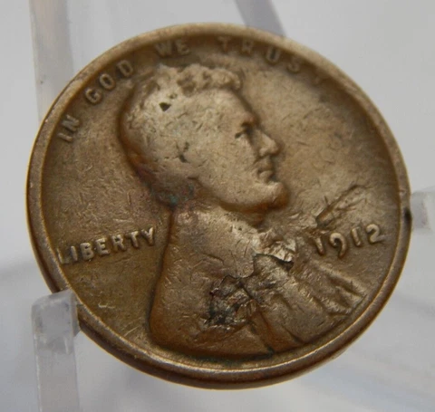 1912 Lincoln Wheat Cent - Mint Error - Lamination Defect Cover
