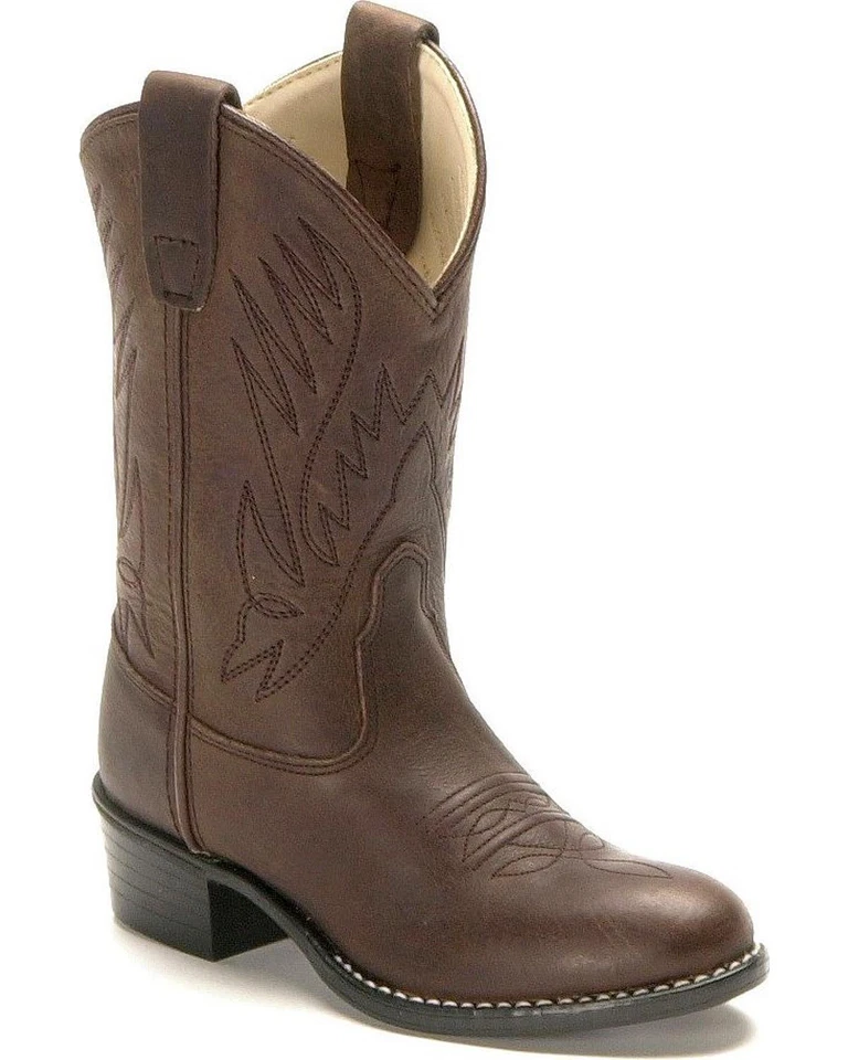 CHILDREN'S UNISEX OLD WEST DARK BROWN WESTERN BOOTS 1151 - Image 1 of 1