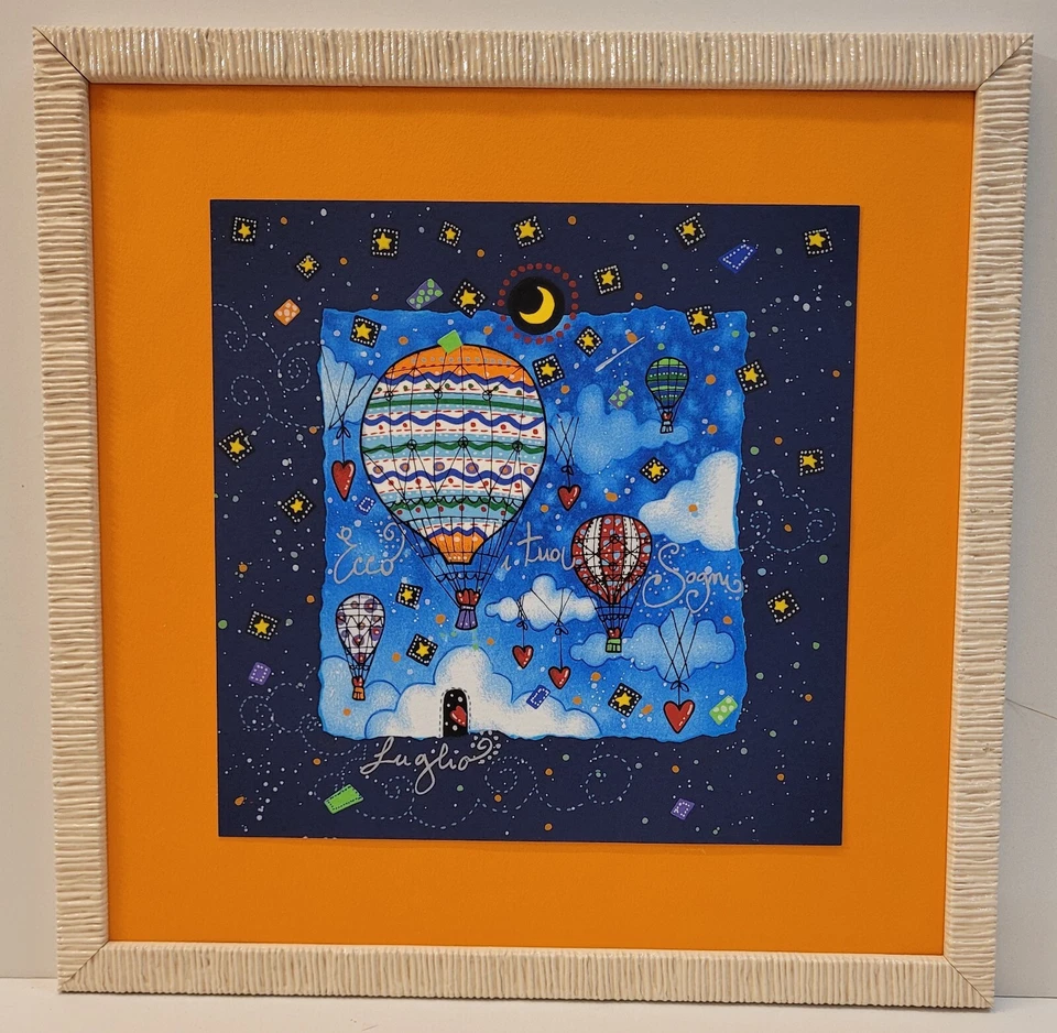 Andrea Agostini -  Serigrafia Su Fondo Blu - " Luglio " - Pop casa arte quadri - Immagine 1 di 1