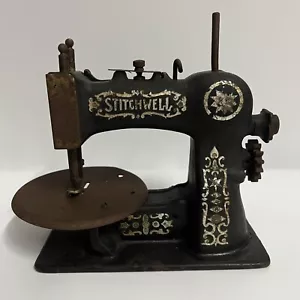 Stitchwell Spielzeug Nähmaschine Handkurbel Gusseisen Sammlerstück Vintage - Bild 1 von 10