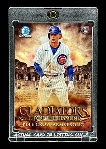 Pete Crow-Armstrong RARE ROOKIE RC REFRACTOR INVESTMENT SSP CARD CUBS + HOLDER - Picture 1 of 8