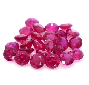 5 mm Natürlicher Rubin Rundschliff Posten 10 Stck. 7,71 Kt Facettiert Lose Edelsteine GF - Bild 1 von 5