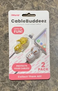 iWorld Cable Buddeez Phone Cord/Cable Protectors 2 Pack UNICORNS *New* - Picture 1 of 3