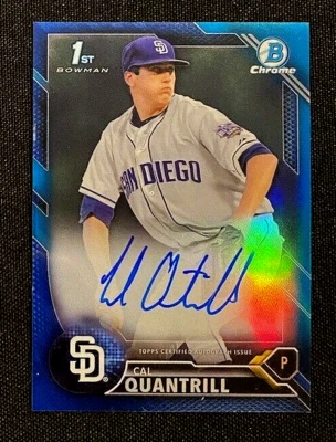 2016 Bowman Chrome Cal Quantrill RC BLUE Refractor ON-CARD AUTO 042/150 !!! - Image 1 of 2
