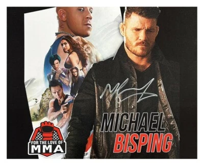 10x8" XXX Print Signed in Silver by Michael Bisping With Monopoly Events COA - Image 1 of 3