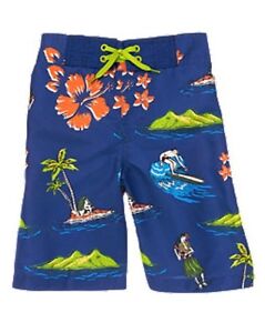 NWT Gymboree Hawaiian Hibiscus Board Shorts Short OR Live to Surf Rashguard NEW 