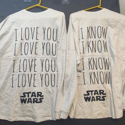 2022 年迪士尼乐园星球大战我爱你和我知道猎鹰心脏精神 Jersy XL 标签 — 第 1/4 张图片