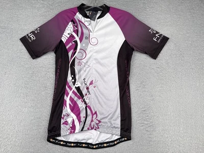 Funkier Cycling Jersey Girls Medium Purple 1/2 Zip Polyester Short Sleeve - Image 1 of 4