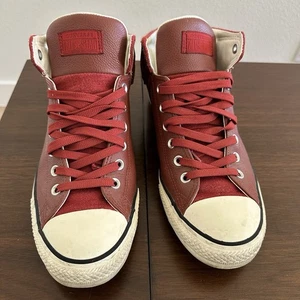 Converse Chuck Taylor All Star Hi Leder Terra Rot 157470C Herren 11 Damen 13 Schuhe - Bild 1 von 9