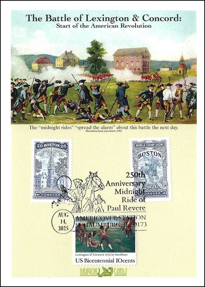 Sc. 6029 - 30 波士顿 2026 对龙卡组合 FDC - Americover 图画组合 — 第 1/1 张图片