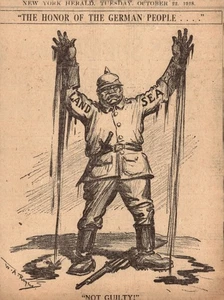 William Allen Rogers NY Herald 1919 “ not schuldig “ Zeitung Original Cartoon - Bild 1 von 1