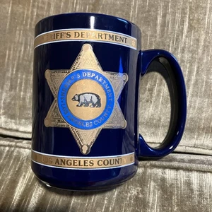 Taza de café de cerámica del sheriff adjunto condado de los angeles oro 22k kapan-kent co inc - Imagen 1 de 9