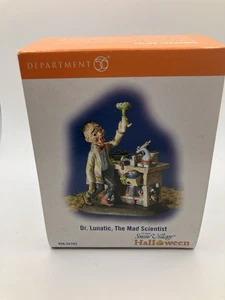 Department 56 Snow Village Halloween Dr. Lunatic The Mad Scientist Figure - Picture 1 of 6