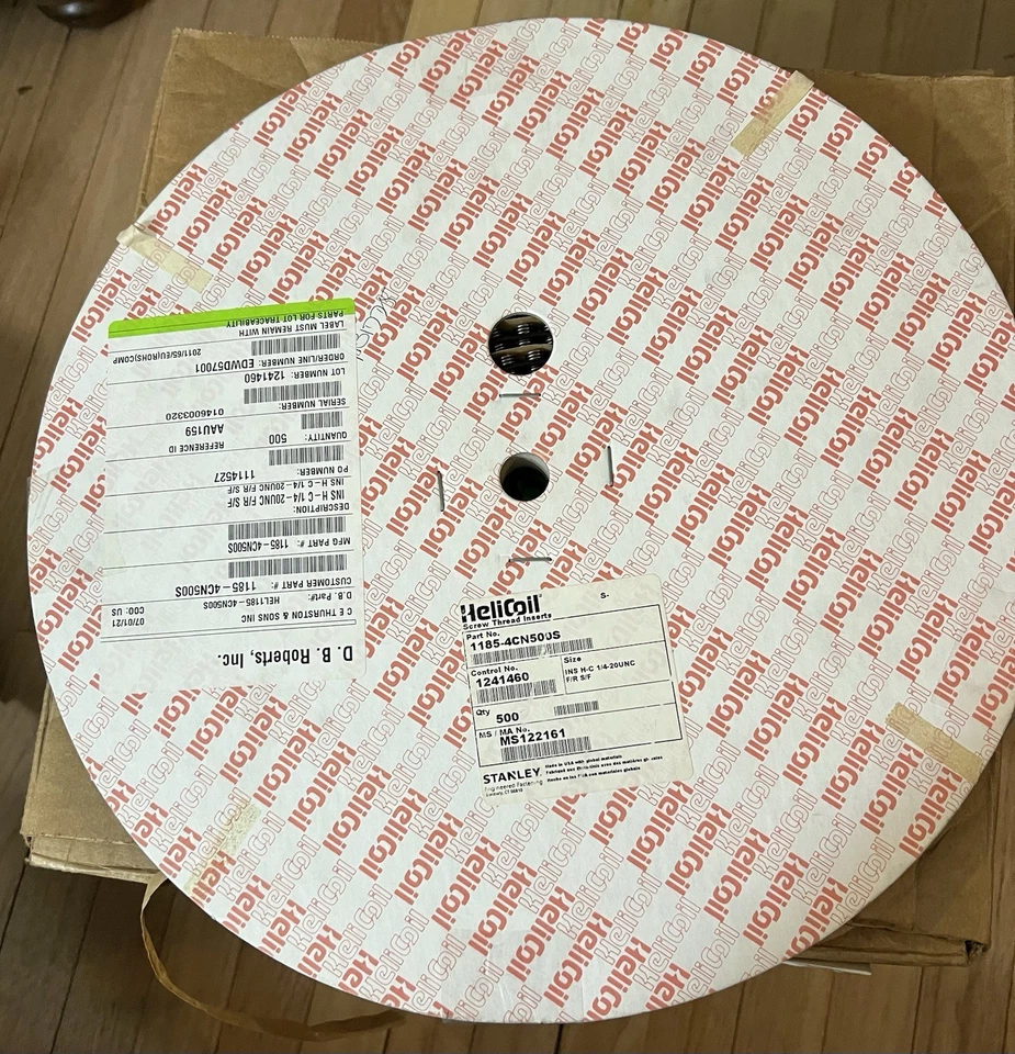 Stanley Helicoil Spool 1/4 - 20UNC 1185-4CN500S. Read Description. - Image 1 of 4