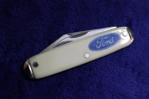 Novelty 2 Blade Ford Pocket Knife Accessory Blue Oval Truck Bronco Fairlane USA - Picture 1 of 12