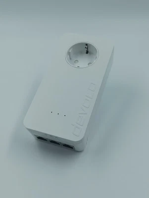 devolo dLAN 650 triple+ Powerline Steckdosen Adapter 600 Mbps 3 LAN-Ports - Bild 1 von 4