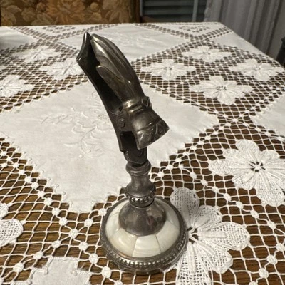 Antik Versilbert, Perlmutt, Handnotiz-Clip, Briefclip, Paris 18 Jdh. - Bild 1 von 4