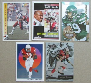 Johnny Johnson 5-card lot New York Jets Arizona Cardinals NFL - Picture 1 of 2