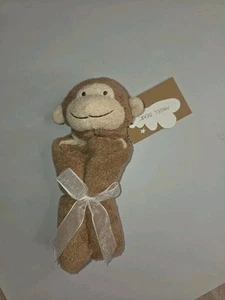 Angel Dear Lovey Brown Monkey Security Blanket Plush Stuffed Animal Nunu New - Picture 1 of 7