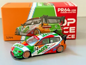 Pop Race 1/64 - Honda Pandem Civic EG6 V1.5 - Metallic JACCS - PR640128 - Picture 1 of 1