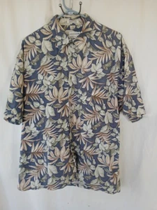 Pierre Cardin Mens Tropical Print Shirt XL Multicolor Short Sleeve Pocket Cotton - Picture 1 of 5