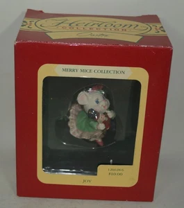 Vintage Heirloom Collection Carlton Cards 1992 Merry Mice Collection Joy Mouse - Picture 1 of 7