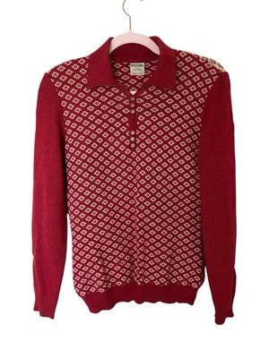 Moschino Couture Women’s Collared Sweater Longsleeve Size 8 Wool Button V Neck - Image 1 of 4