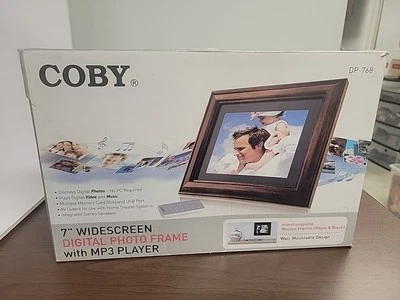 Coby 7" Widescreen Digital Photo Frame with MP3 Player DP-768 - USED - Image 1 of 4
