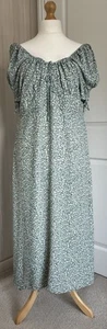 Nobody’s Child Ditsy grün Blumen Midaxi Tee Kleid Größe 18 Bardot Stil Ausschnitt - Bild 1 von 23