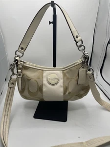 Authentic Coach A1220-F19218 Cream & Gold Color Handbag - Picture 1 of 5