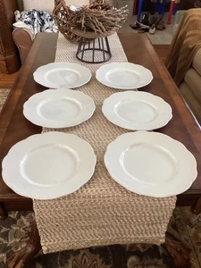 Meakin White Sterling Colonial 9 3/4" Lot of 6 Dinner Plates EUC - Picture 1 of 3