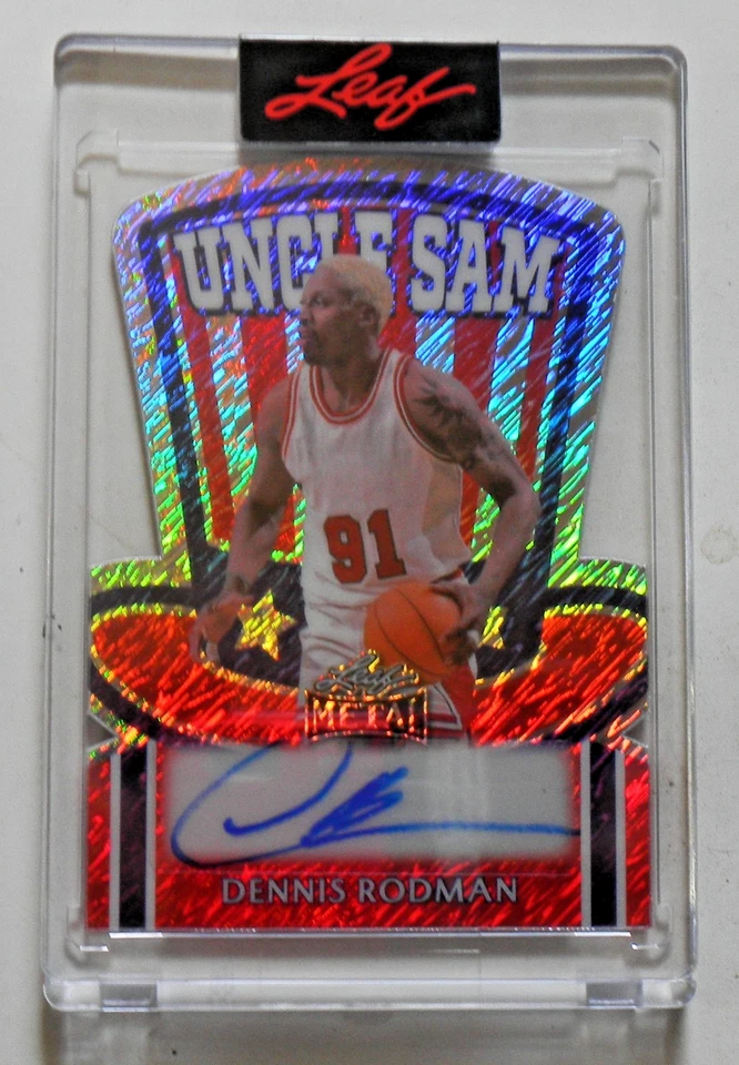 2025 Dennis Rodman Uncle Sam Auto Die-Cut Foil Chicago Bulls  1/1 - Image 1 of 4