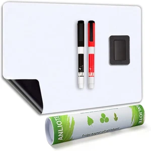 ANLIOTE Magnetic Dry Erase Board Fridge White Board Sheet 20X13", Flexible Refri - Picture 1 of 7