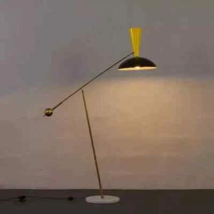 Vintage Mid-Century Modern Floor Lamp Light Fixture Style Adjustable Living Bed - Picture 1 of 10