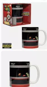 Super Mario Bros. World 8-4 11 oz. Juego de 4 tazas de café entretenimiento tierra - Imagen 1 de 2