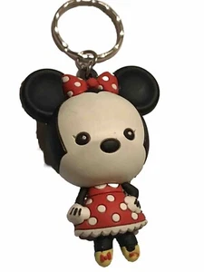 Disney Figural Minnie Mouse 3 Inch Keyring Purse Charm Red Polka Outfit - Picture 1 of 7